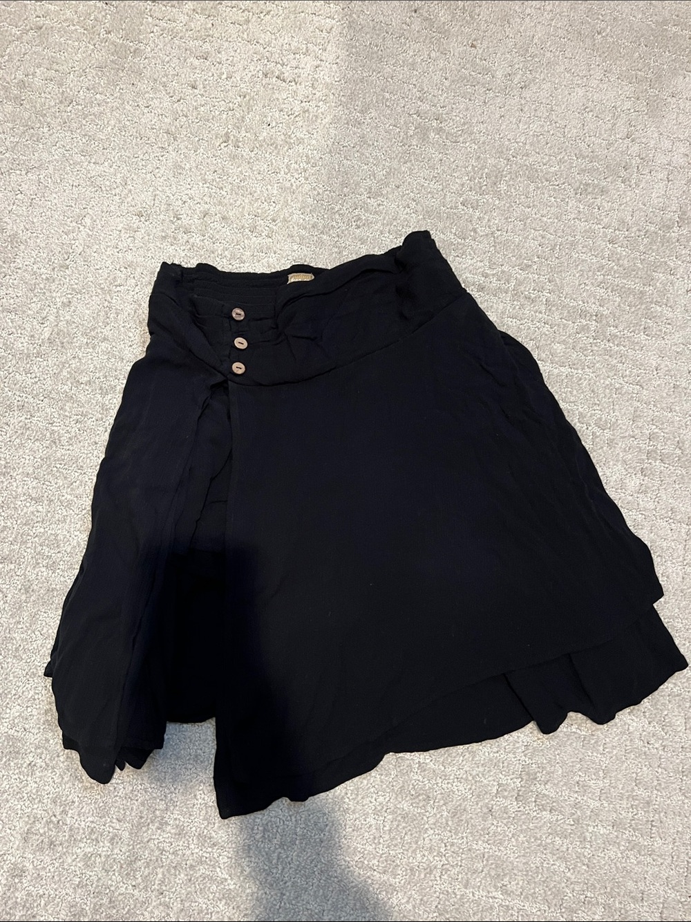 Free People Black Skort with Slit